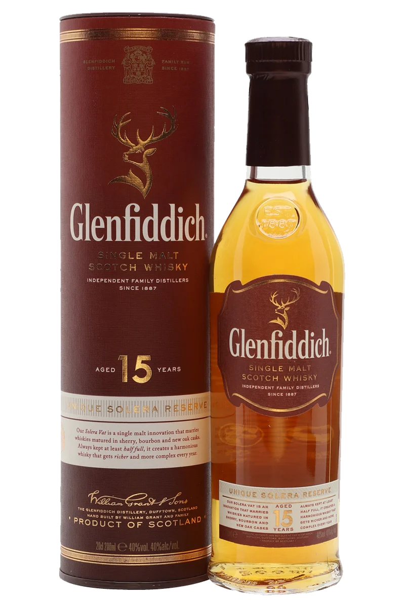 Glenfiddich 15 Years Unique Solera Reserve Single Malt Scotch
