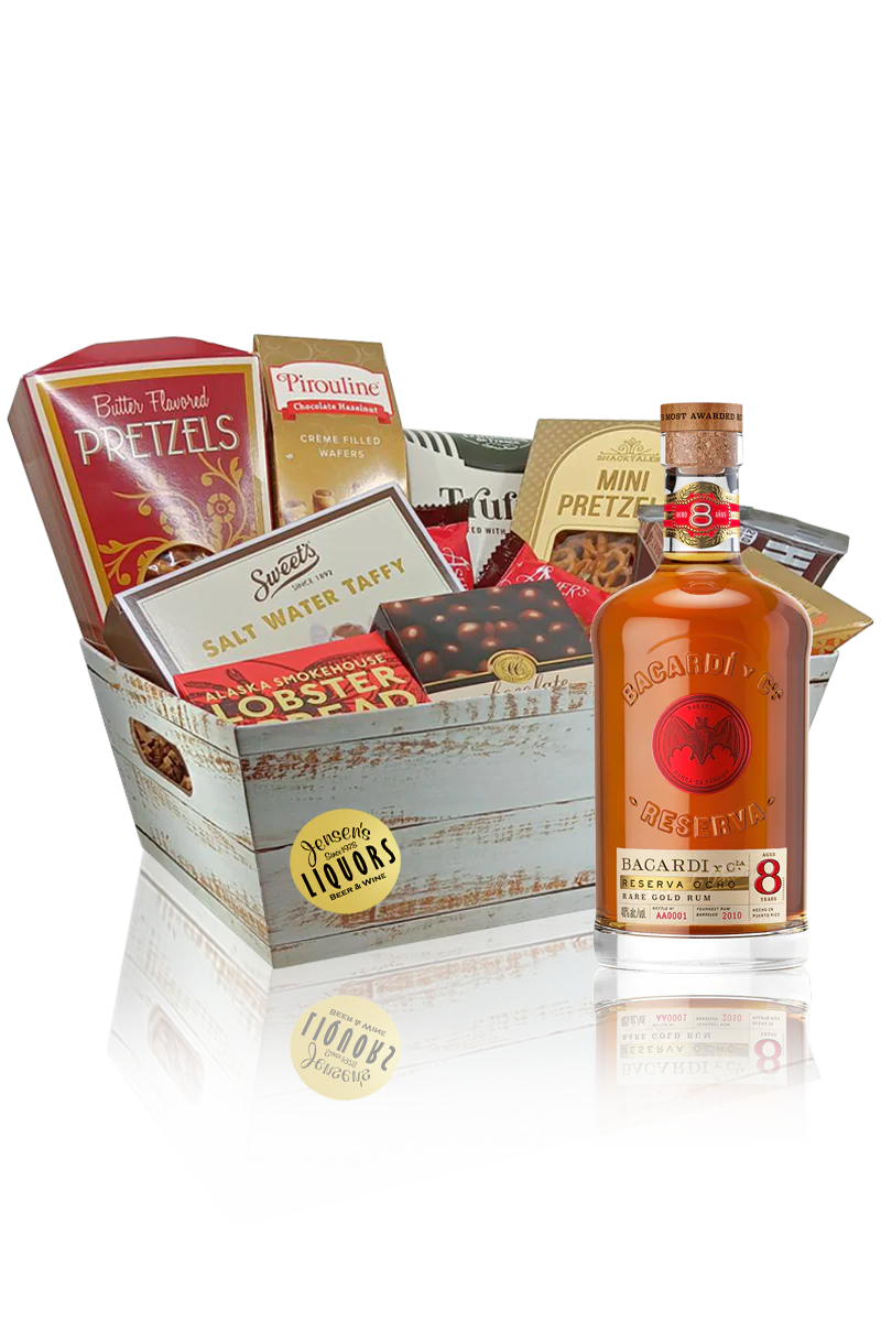 Rum Gift Basket Bacardi Gran Reserva 8 Years